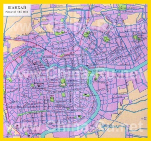 Карта Шанхая на русском языке